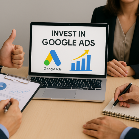 Persone che creano un campagna google ads